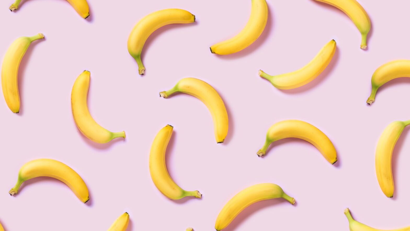 Bananas on a pink background