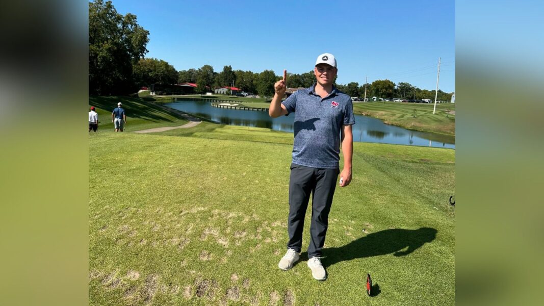 Tomas Asgeirsson scored a hole-in-one on the 18th hole in Warrensburg, Missouri