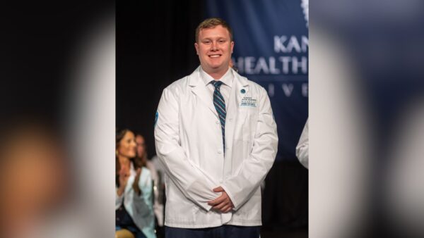 Kamren Hall in his white labcoat