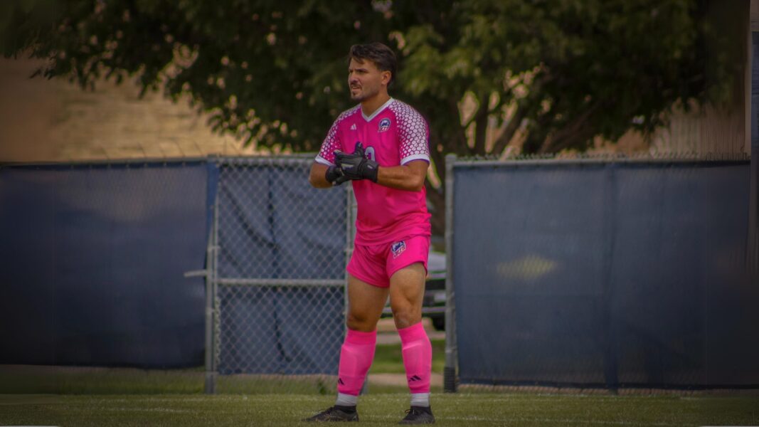 Cordova, who is the goalie for the soccer team, recently set the record for the most goal saves for Newman University.