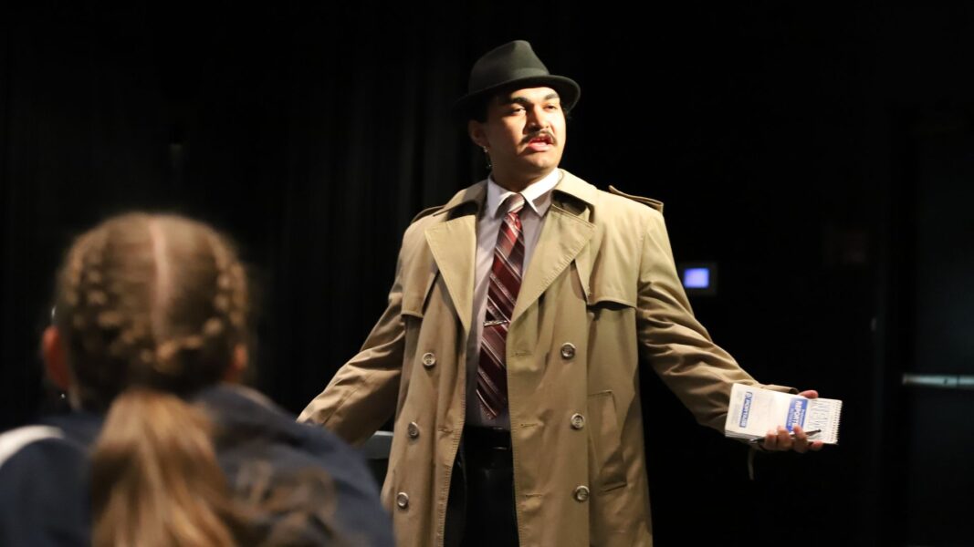 Cubias dons his detective gear as Major in "Murder on the Menu."