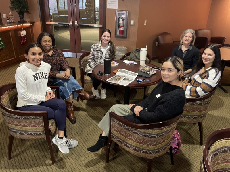 Students, staff and faculty periodically come together for Corazón, a Latina leadership lessons book study group on campus.