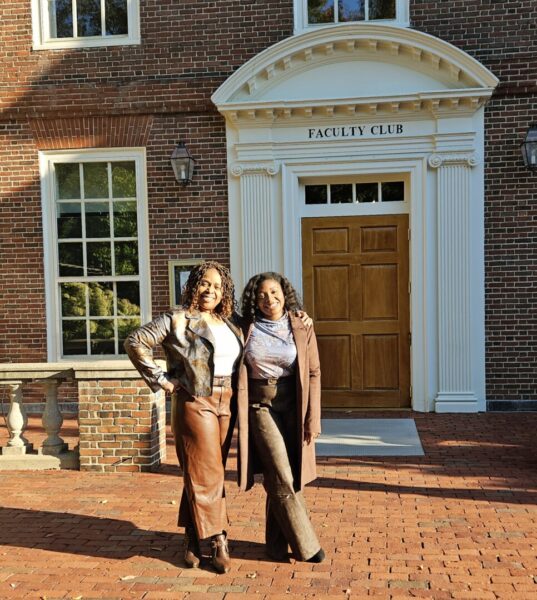 (From left to right) Johnson and her daughter, Jasmine, on Harvard University's campus.