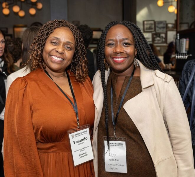 (From left to right) Johnson and Mauro, who serves as associate dean for inclusion and belonging at Harvard University.