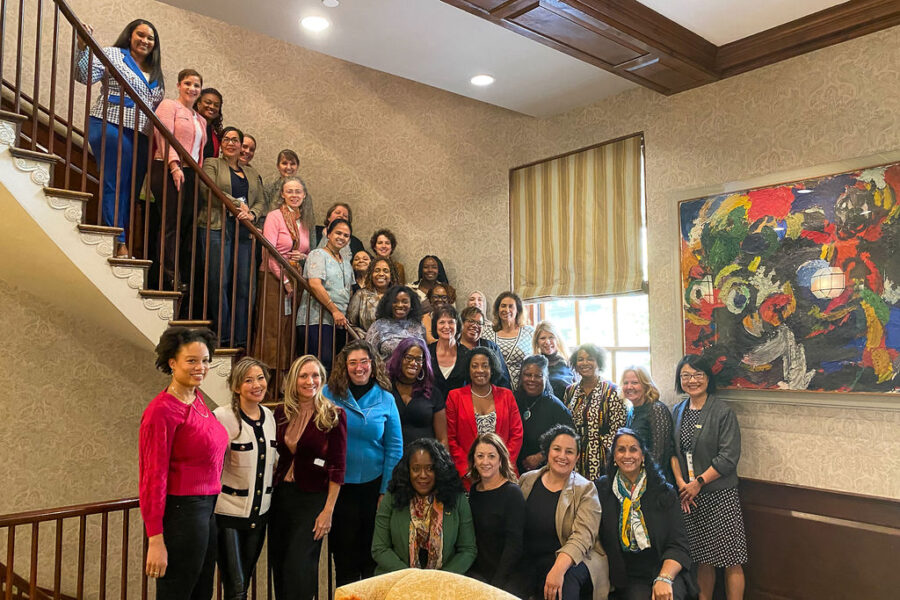 A group photo with the speakers of the Women in Leadership: Higher Education conference.