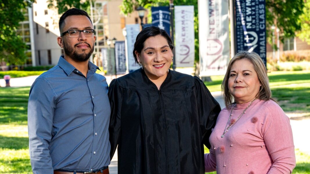 Karem Gallo (center) and family