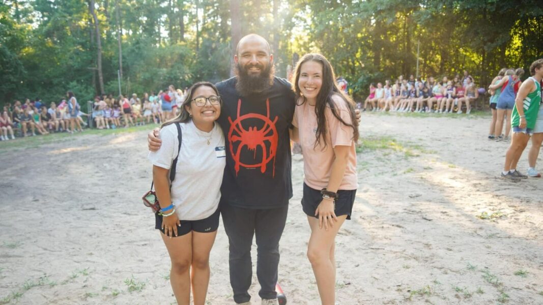 Melissa Arguijo (left) and two missionaries from Vagabond Missions, summer 2024.