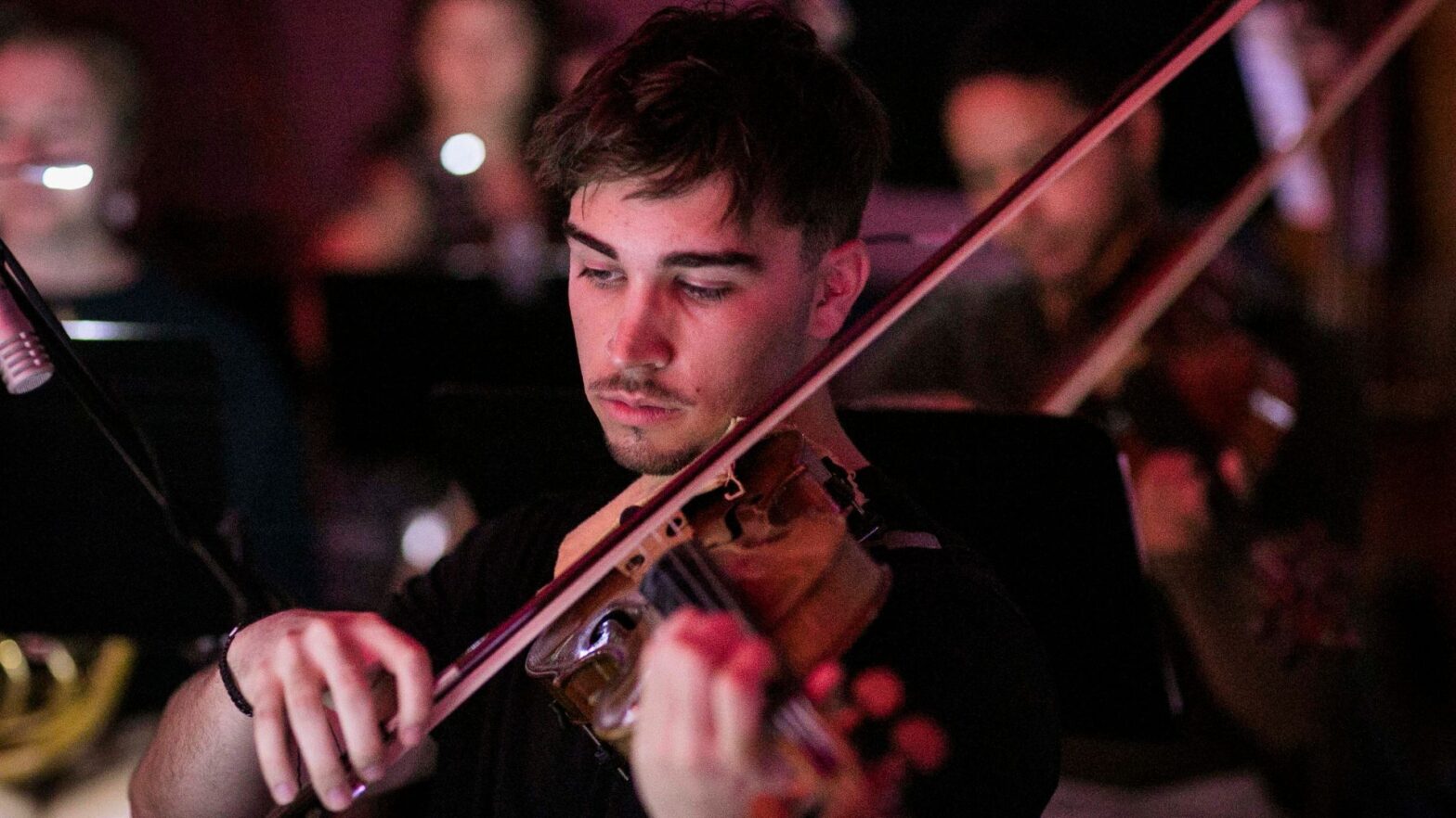 Roy plays violin in the Wichita Symphony Orchestra.