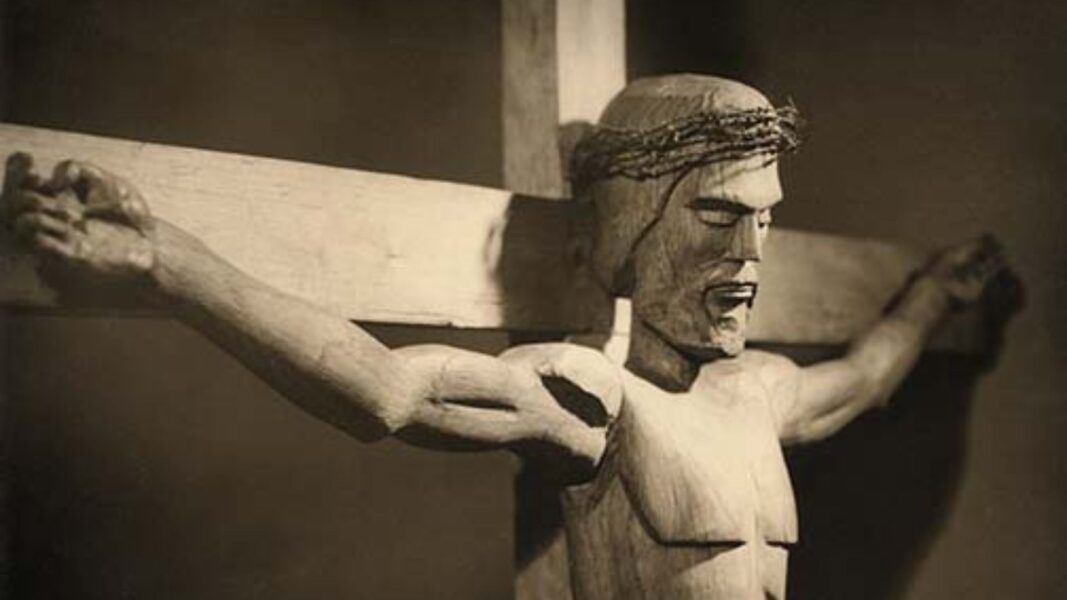 A three-foot crucifix was sculpted by a Jewish POW, Marine fighter pilot Maj. Gerald Fink, in honor of Father Emil Kapaun.