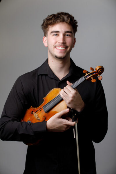 Roy with his violin