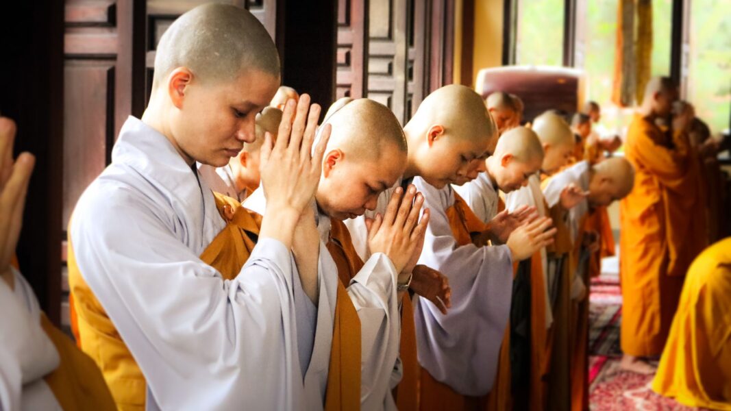 monks praying