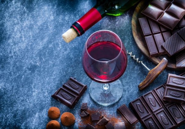 wine and chocolate