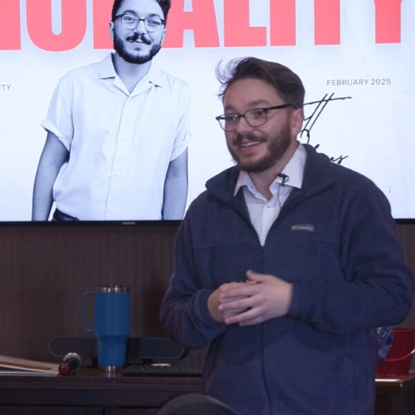 Speaker Wyatt Olivas visits campus to share his experience on the Synod for Synodality with the Holy Father Pope Francis.