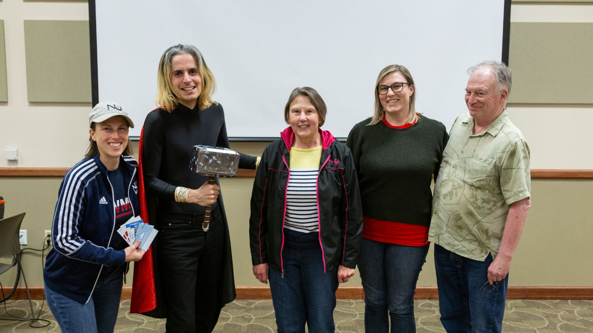 The first-place winners of trivia night.