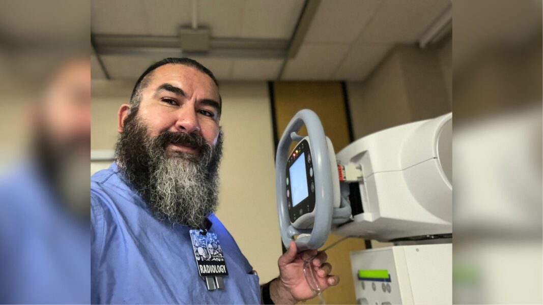 Garcia working in radiologic technology