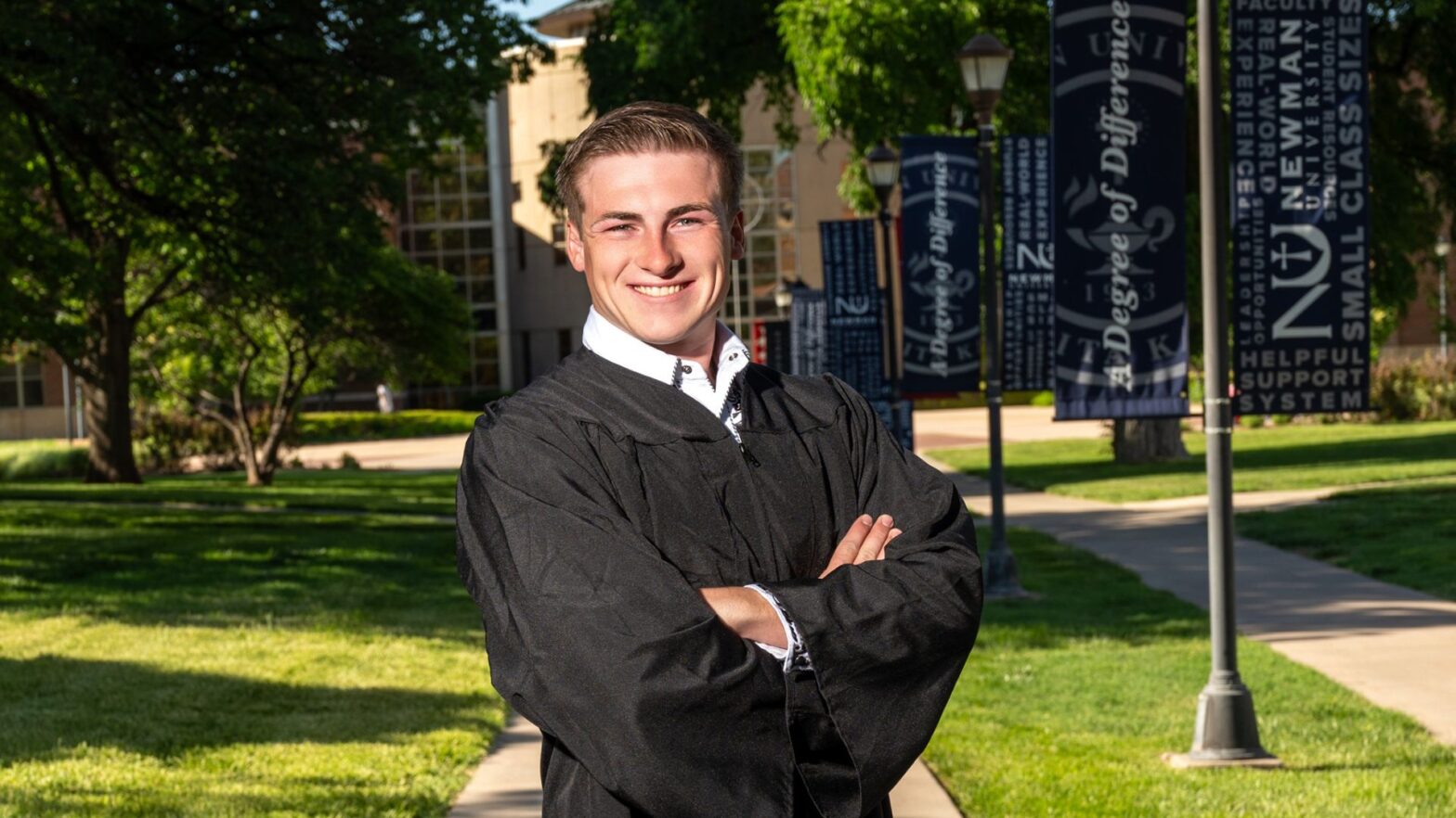 Sponsel on the Newman University campus