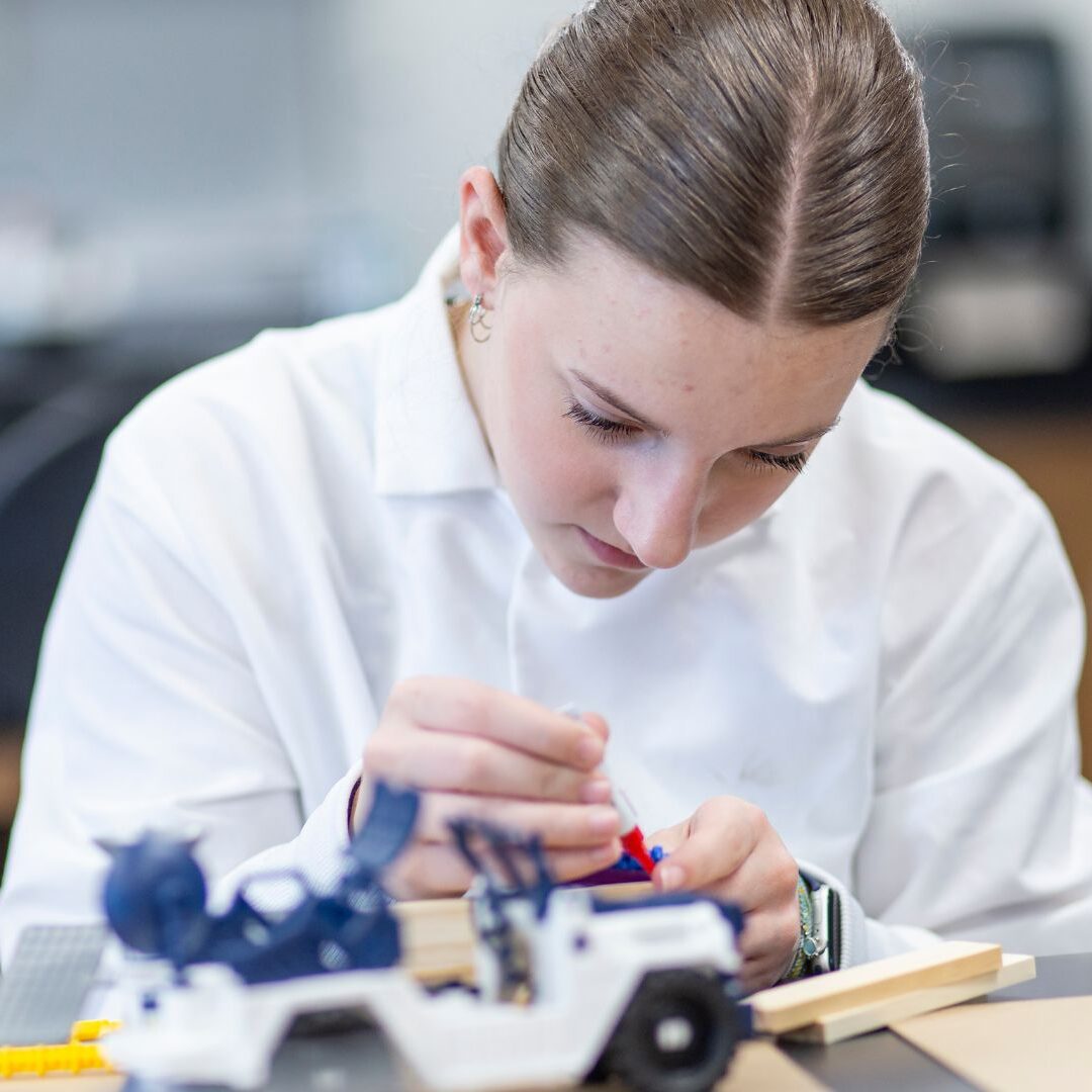 Clark focuses on her research during ISSP.