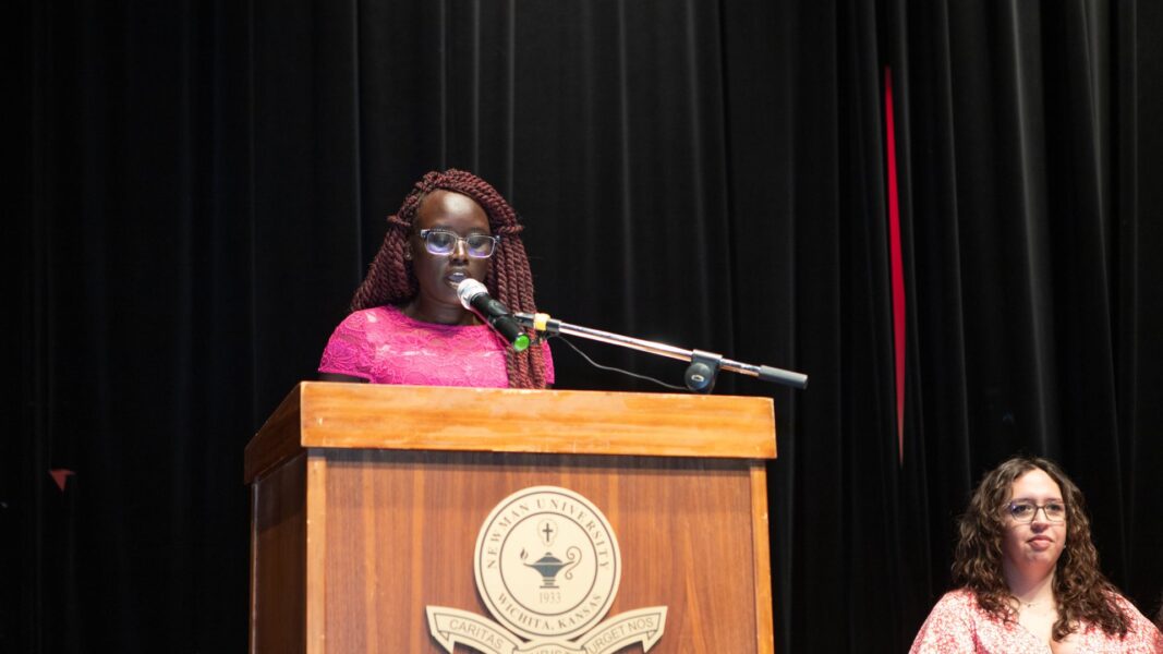 Limo was a student speaker during the School of Healthcare Professions pinning ceremony in May.