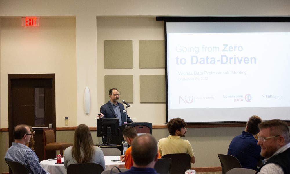David Cochran at a Data Professionals of Wichita meeting