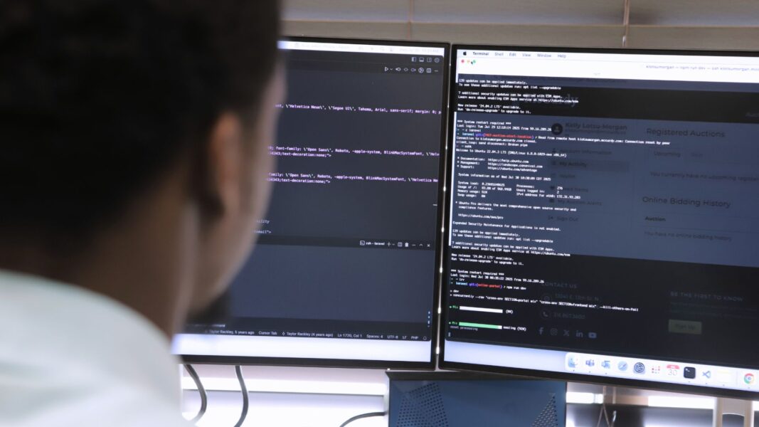 Lotsu-Morgan works on code at McCurdy