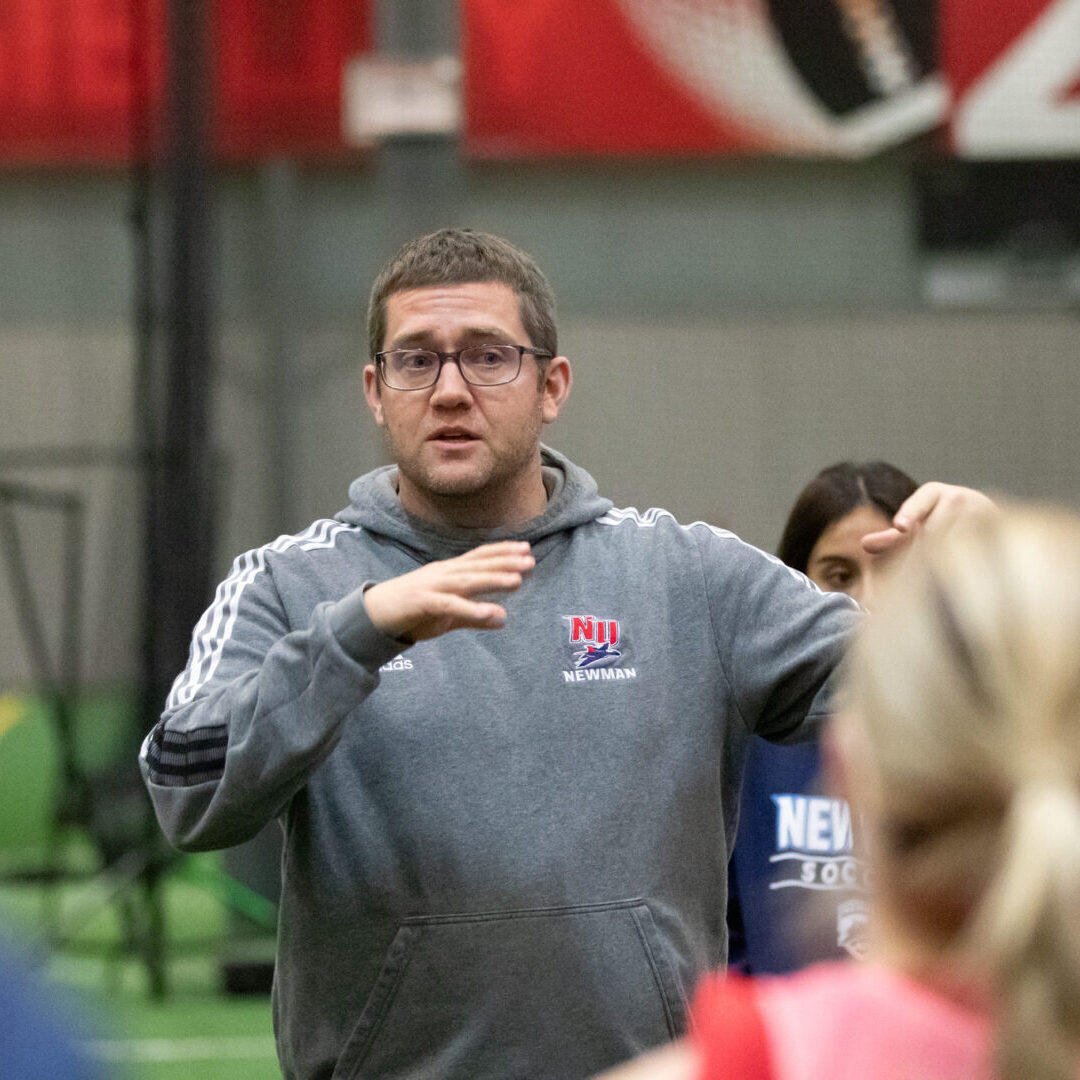 Gruntzel, head coach of the women's soccer program at Newman (Courtesy photo: Richard RIco)