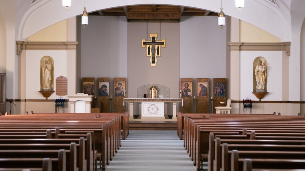 St. John's Chapel, located in Sacred Heart Hall, is open to all for spiritual reflection and a moment of peace.