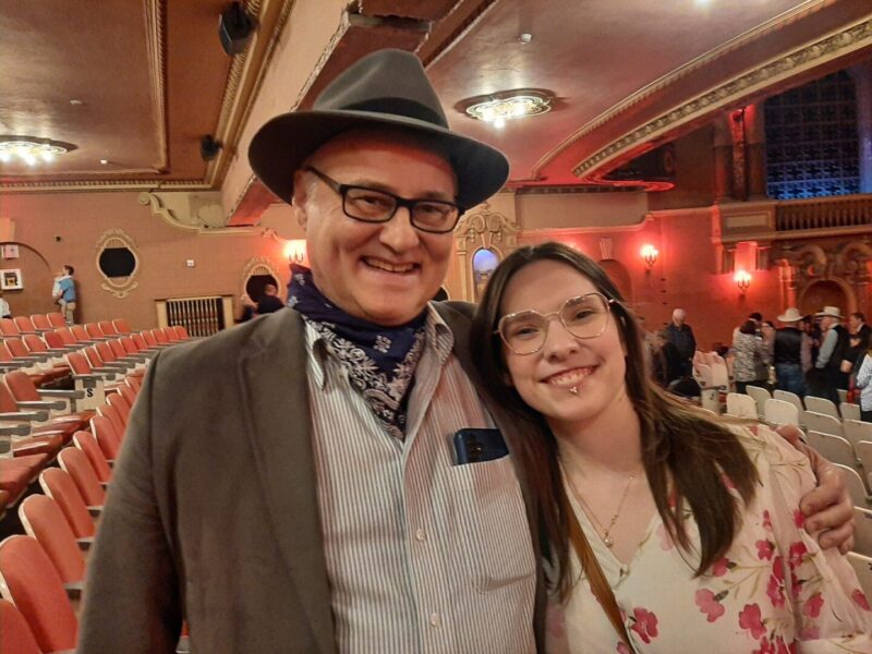Mark Mannette and Tollefson at the premiere of "Sod & Stubble" in March at Wichita’s Orpheum Theatre.