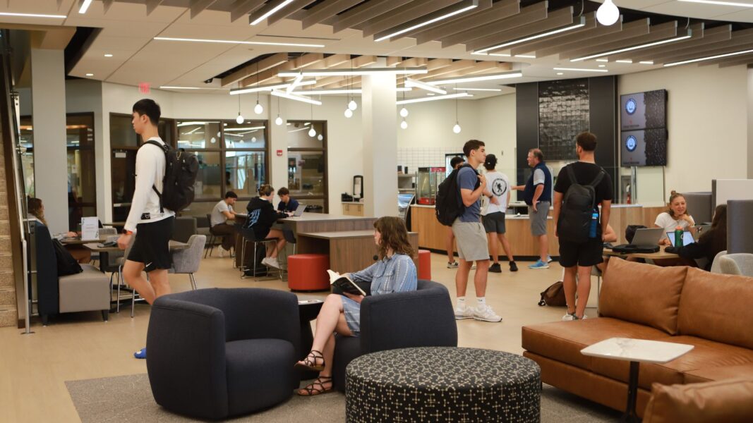 Students study and gather in the Student Success Center.