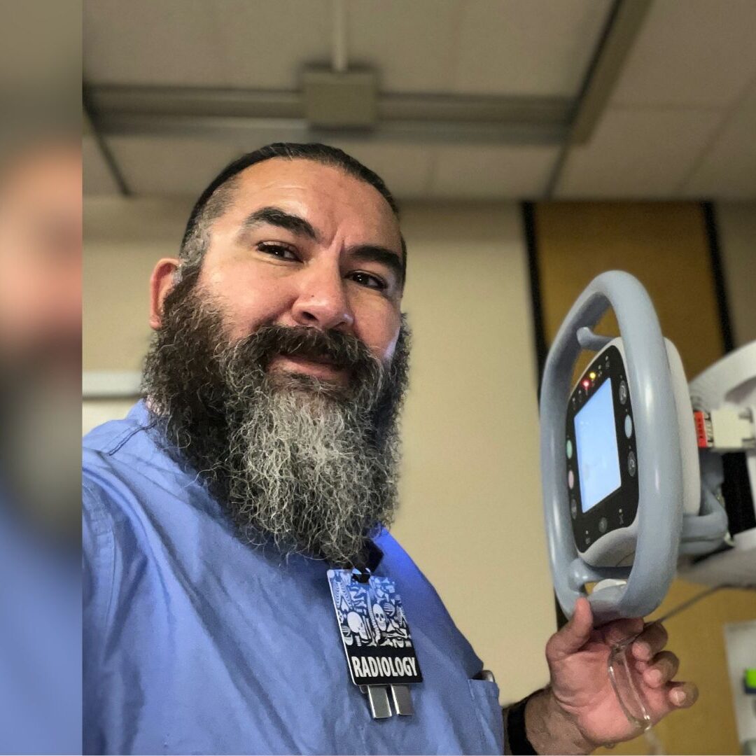 Garcia working in radiologic technology