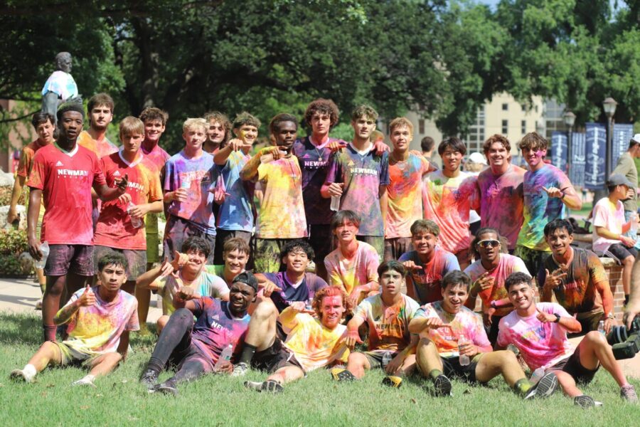 Newman University students at the 2025 Color Run on campus
