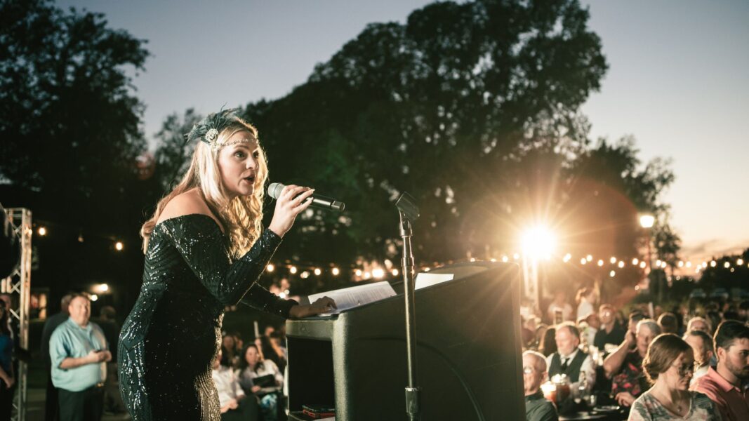 A new Master of Ceremonies, Courtney Klaus '20, took the lead for this year's Party on the Plaza.