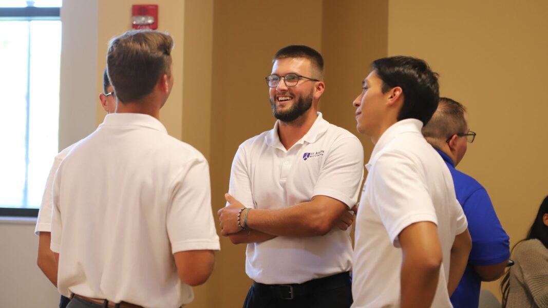 Transfer seminarians took part in a Transfer and Adult Student Day at Newman University.