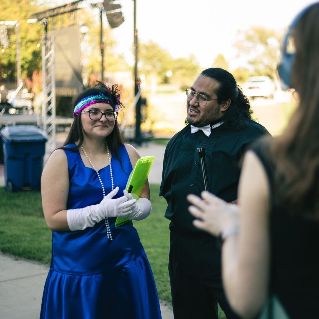 Riedlinger and Treviño express their gratitude at Party on the Plaza.