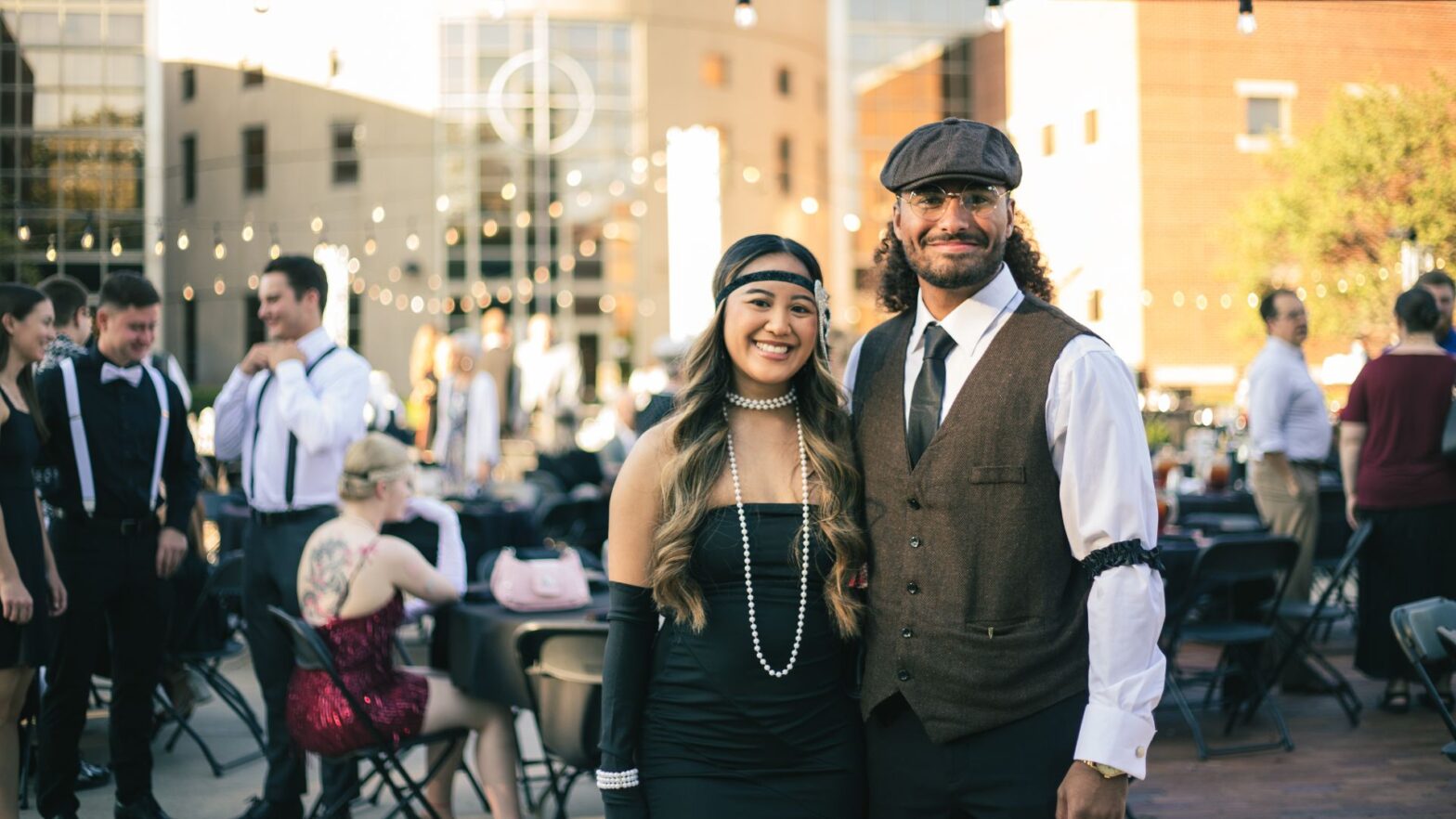 Guests wear their best at the 2025 Party on the Plaza: Roaring 20's fundraiser at Newman University.