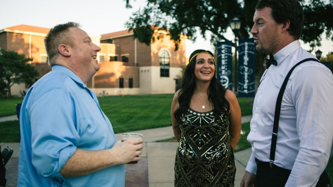 Guests connect during Party on the Plaza