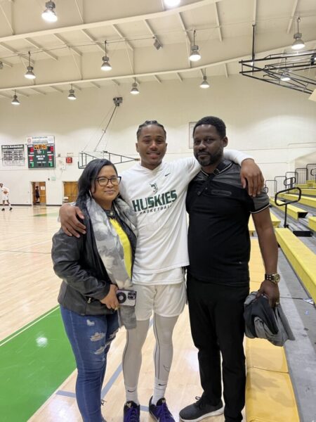 Wilson with family during his ELAC days