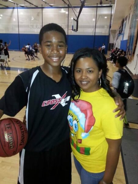 Wilson and his mother