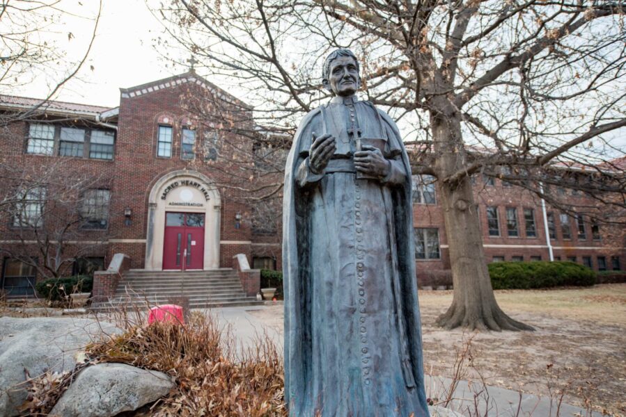 Full sized sculpture of St. John Henry Newman