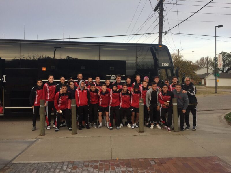 Rubio Garcia with Newman's 2018-19 men's soccer team