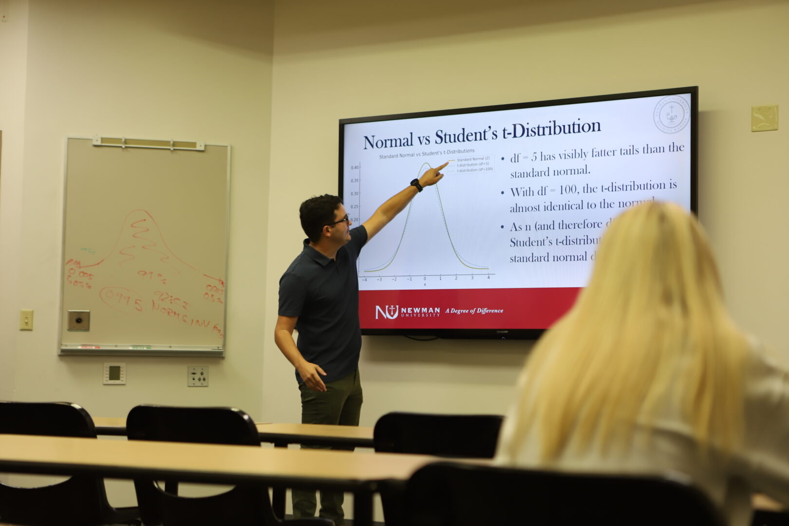 Rubio Garcia teaches his business statistics class