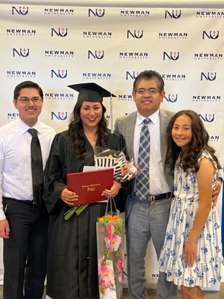 Estrella (second from left) with family