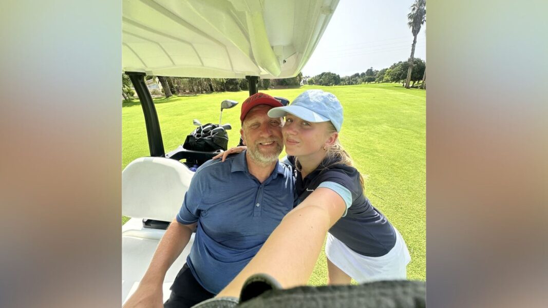 Bjarnadottir with her father