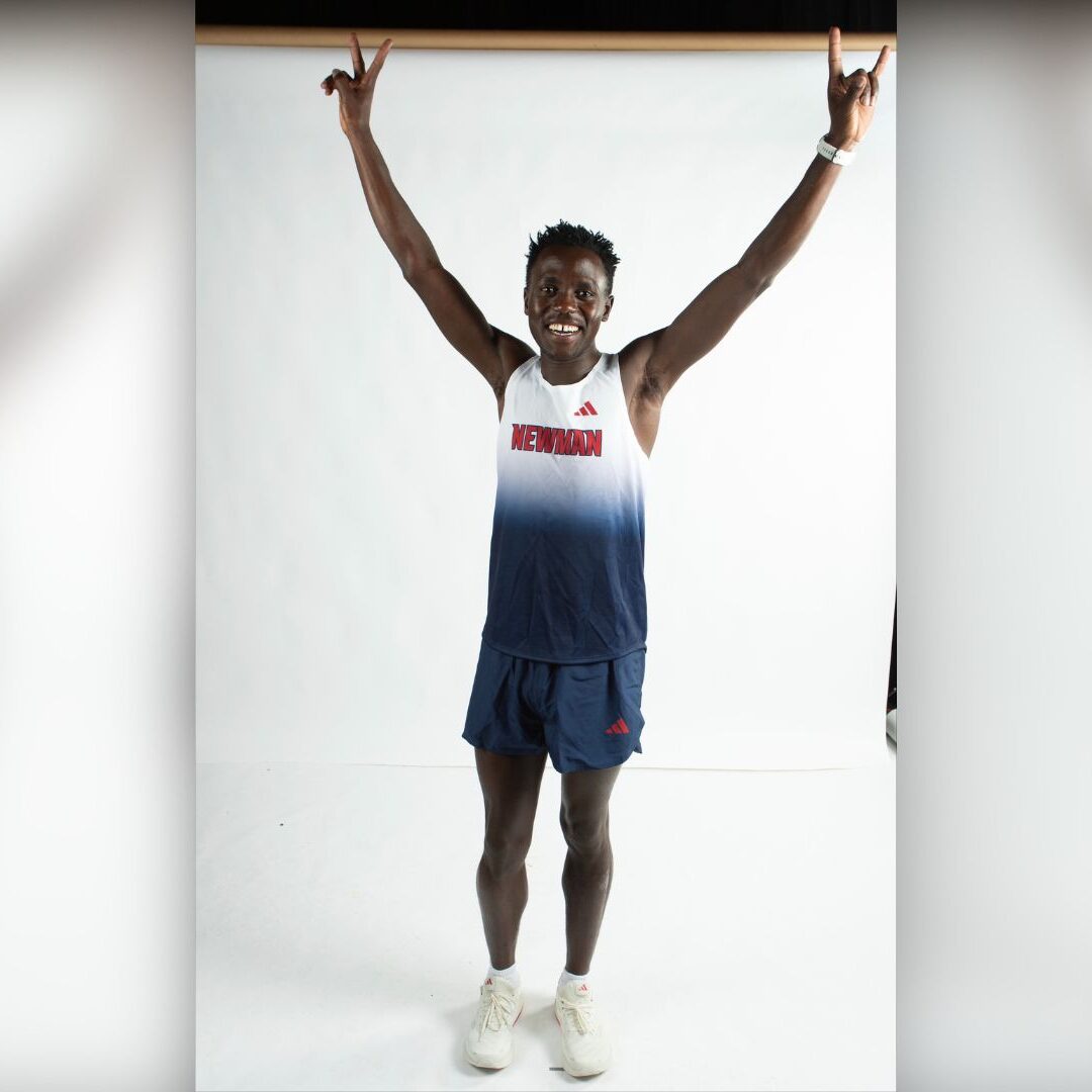 Kiprotich during Newman media day