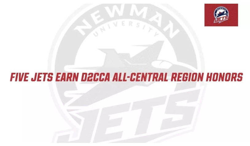 Graphic reads: Five Jets earn D2CCA All-Central Region Honors