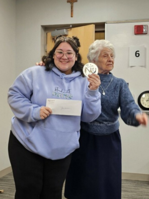 Newman student Jasmine Guerrero found the 2025 Medallion