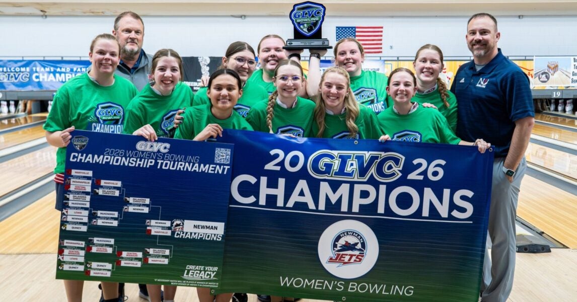 The Newman women's bowling team won the 2026 GLVC Championship. (Courtesy: Newman Athletics)