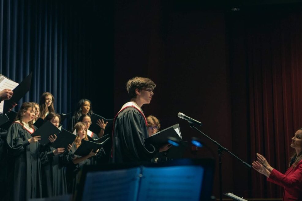Pictures Connor Swords singing at concert