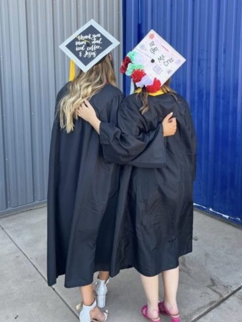 (From left to right) Shumaker and Willis celebrated Newman's 2023 graduation side by side.