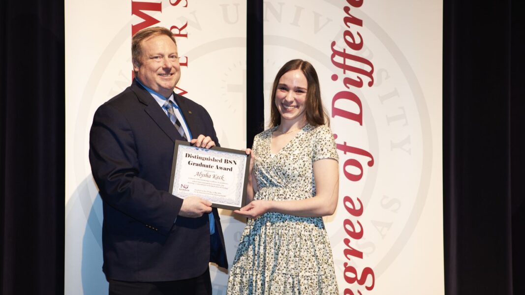 Keck is the 2026 recipient of the Distinguished Bachelor of Science in Nursing Graduate Award.