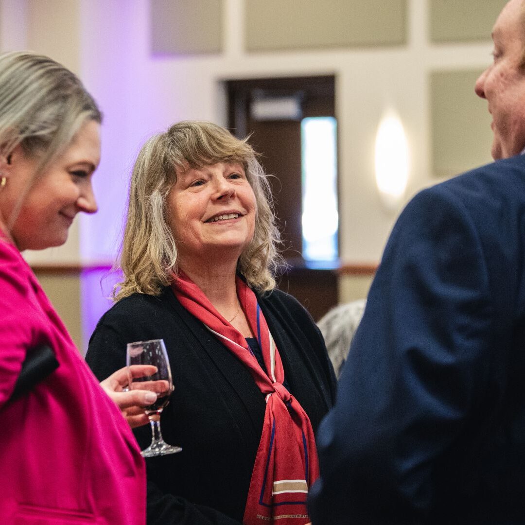 Stanley (center) was recognized as an honorary alumna for her extraordinary dedication to Newman.
